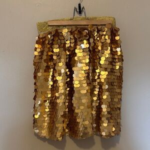 Dazzling Gold Sequin Mini Skirt